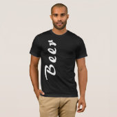 Artistic Beer Letter Print Shirt - Humorous! Tシャツ (正面フル)