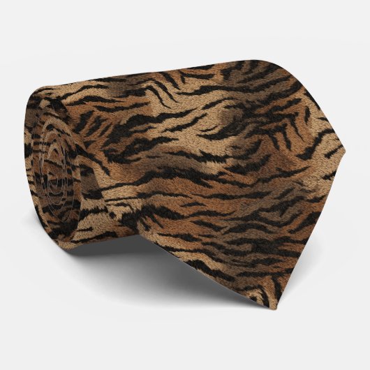 Artistic Best Man Tiger Print ネクタイ (ロール)