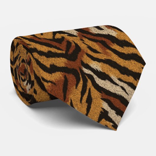 Artistic Best Man Tiger Print ネクタイ (ロール)