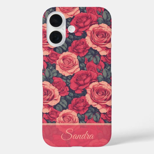 Artistic Birthday Gift Rose Floral Custom Case-Mate iPhoneケース (裏面)