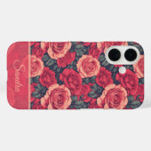 Artistic Birthday Gift Rose Floral Custom Case-Mate iPhoneケース (裏面 (横))