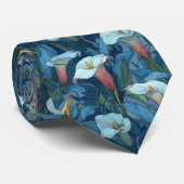 Artistic Birthday Gifts For Dad Calla Lilies Flowe ネクタイ (ロール)