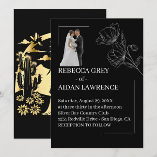 Artistic Black White Photo 2026  招待状