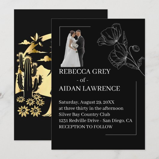 Artistic Black White Photo 2026  招待状 (正面/裏面)