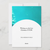 Artistic Blue Holiday Christmas Tree  シーズンカード (裏面)