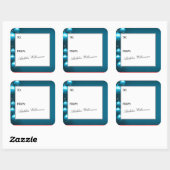 Artistic Blue Snowflakes Christmas Gift Label スクエアシール (シート)