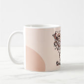 Artistic Boho Botanical Coffee Cup Two-Tone Mug コーヒーマグカップ (左)