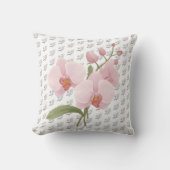 Artistic Botanical Orchid Flower Accent クッション (正面)
