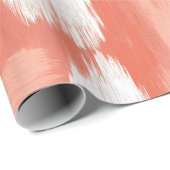 Artistic Brush Stroke Coral Peach Abstract Pattern ラッピングペーパー (ロールコーナー)