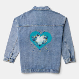 Artistic Butterfly Heart Denim Jacket デニムジャケット