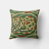 Artistic Calico Cat Camouflage Abstract Pattern クッション (裏面)