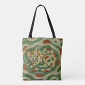 Artistic Calico Cat Camouflage Abstract Pattern トートバッグ (裏面)