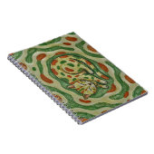 Artistic Calico Cat Camouflage Abstract Pattern ノートブック (右側)