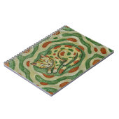 Artistic Calico Cat Camouflage Abstract Pattern ノートブック (左側)
