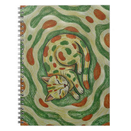 Artistic Calico Cat Camouflage Abstract Pattern ノートブック