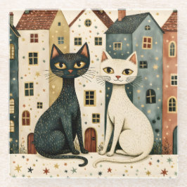 Artistic Cats ガラスコースター