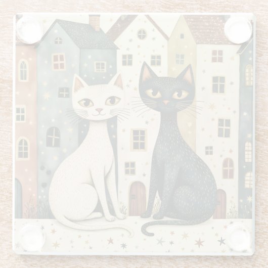 Artistic Cats ガラスコースター (裏面)