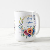 Artistic Ceramic Floral Inspirational Mug  コーヒーマグカップ (正面右)