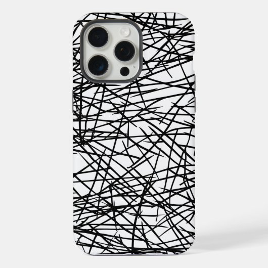 Artistic Chaotic Line Scribble Design 🎨 iPhoneケース (裏面)