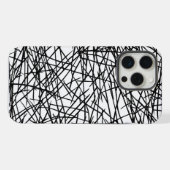 Artistic Chaotic Line Scribble Design 🎨 iPhoneケース (裏面横)