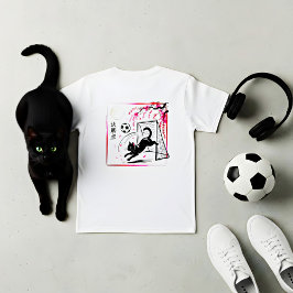 Artistic Cherry Blossom Cat Soccer For Japanese Ar トライブレンドTシャツ