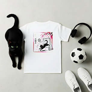 Artistic Cherry Blossom Cat Soccer For Japanese Ar トライブレンドTシャツ