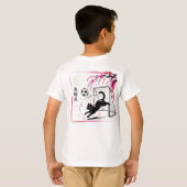 Artistic Cherry Blossom Cat Soccer For Japanese Ar Tシャツ (裏面フル)