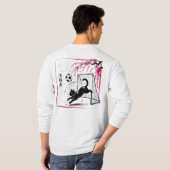 Artistic Cherry Blossom Cat Soccer For Japanese Ar Tシャツ (裏面フル)