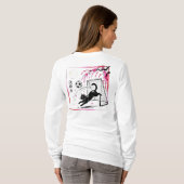 Artistic Cherry Blossom Cat Soccer For Japanese Ar Tシャツ (裏面フル)