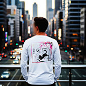 Artistic Cherry Blossom Cat Soccer For Japanese Ar Tシャツ