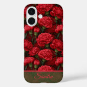 Artistic Christmas Gift Carnation Flower Name Case-Mate iPhoneケース (裏面)