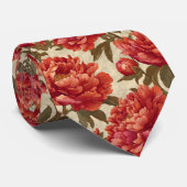 Artistic Christmas Gift For Him Peonies Flower ネクタイ (ロール)