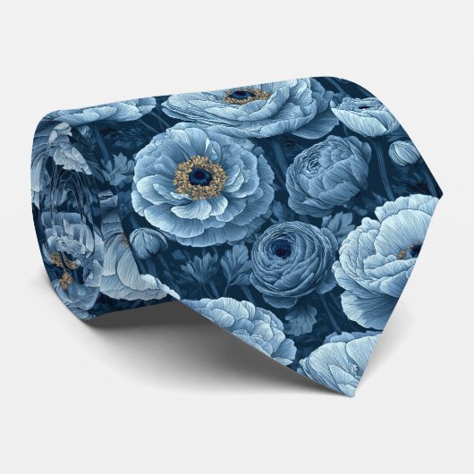 Artistic Christmas Gift For Men Ranunculus Floral ネクタイ (ロール)