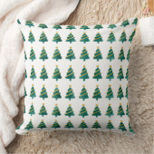 Artistic Christmas Pillow with Gold Stars クッション (ブランケット)