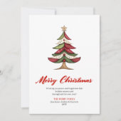 Artistic Christmas tree greeting card editable シーズンカード (正面)