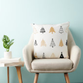 Artistic Christmas Tree Pillow in Black, White & G クッション (椅子)