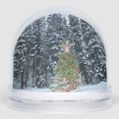 Artistic Christmas Tree Scene Snow Globe (正面)