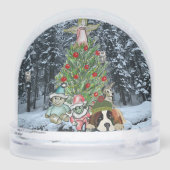 Artistic Christmas Tree Scene Snow Globe (裏面)