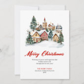 Artistic Classic Christmas Scene Greeting Card シーズンカード (正面)