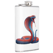 Artistic Cobra Graphic Hip Flask - Vibrant Serpent フラスク (右)