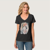 Artistic Cockatoo Parrot Bird Flower Crown Pet Bir Tシャツ (正面フル)