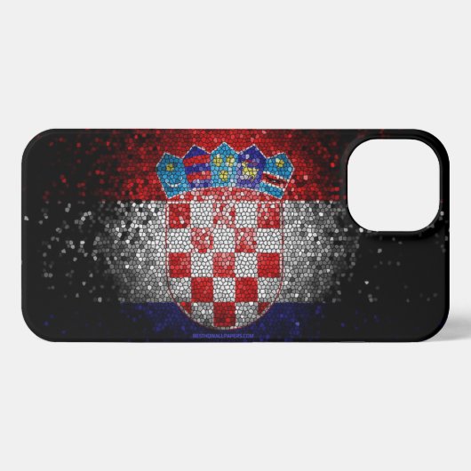Artistic Croatian Flag iPhone 17 Case | Croatia He iPhoneケース (裏面横)