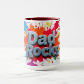 Artistic Dad Rocks Color Burst Mug マグカップ (中央)