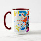 Artistic Dad Rocks Color Burst Mug マグカップ (左)
