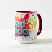 Artistic Dad Rocks Color Burst Mug マグカップ (正面右)