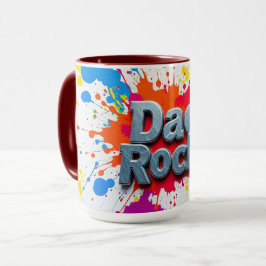 Artistic Dad Rocks Color Burst Mug マグカップ