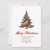 Artistic Designer Christmas Tree Greeting Layout シーズンカード (正面)