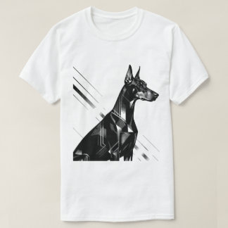 Artistic Doberman Pinscher & Watercolor German She Tシャツ