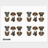 Artistic Dog Breed Portraits Part 2 長方形シール (シート)