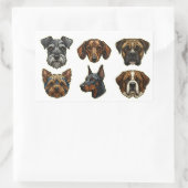 Artistic Dog Breed Portraits Part 2 長方形シール (バッグ)